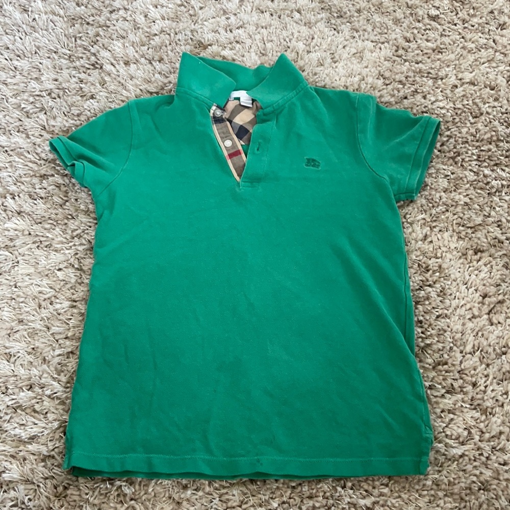 Boys 12Y BURBERRY polo Nova check shirt
